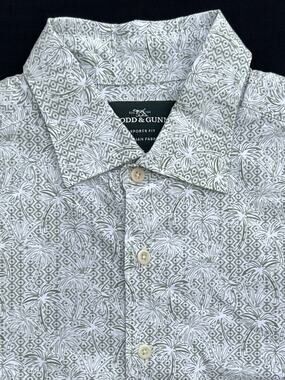 RODD & GUNN Douglas Corner Short Sleeve Sports Fit Cotton Shirt Green Small NWT